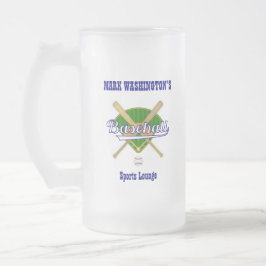Baseball Team Player Sports Lounge Soda Frostat Ölglas
