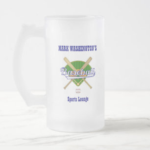 Baseball Team Player Sports Lounge Soda Frostat Ölglas