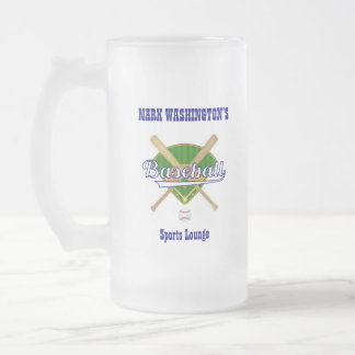 Baseball Team Player Sports Lounge Soda Frostat Ölglas