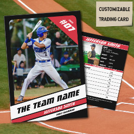 Baseball Team Trading Card Sport Gitter Red