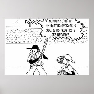 Baseball Tecknad 4879 Poster