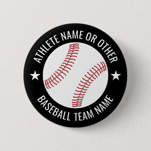 Baseball Teckning med modernt team och Idrottsman Knapp