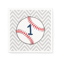 Baseball-tema första födelsedag Napkins