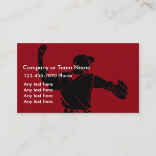 Baseball Tema Sportarna i Affärskortet Visitkort