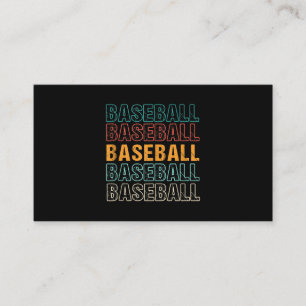 Baseball Text Typography Softball USA Sport Player Visitkort