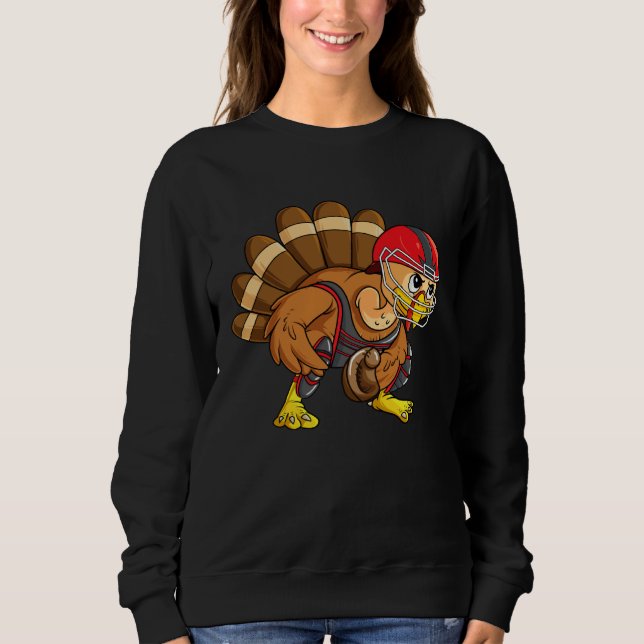Baseball Thanksgiving Turkey Catcher Softball Play T Shirt (Framsida)