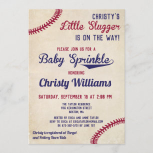 Baseball Thated Baby Sprinkle-inbjudningskort Inbjudningar