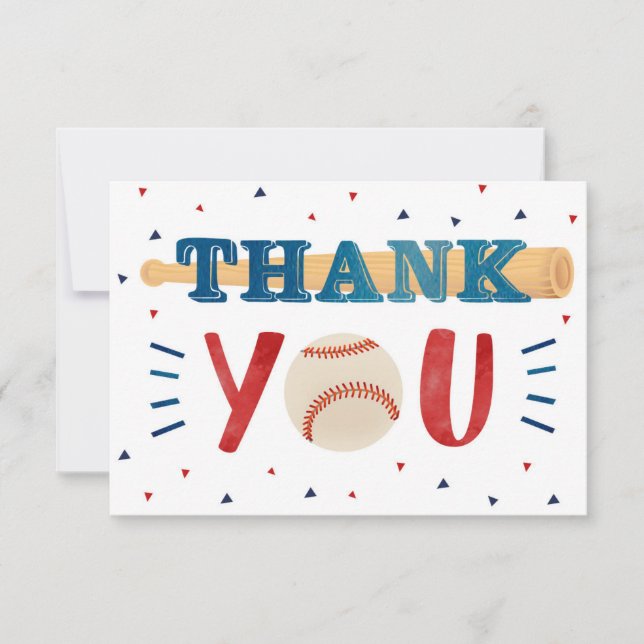 Baseball Thated Birthday Tack Cards (Framsida)