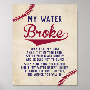 Baseball ThBäste Babydusch Min Fattiga spel i Vatt Poster