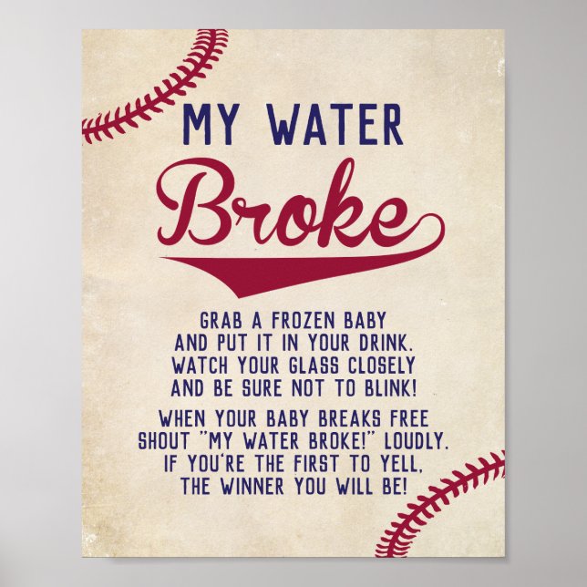 Baseball ThBäste Babydusch Min Fattiga spel i Vatt Poster (Framsidan)