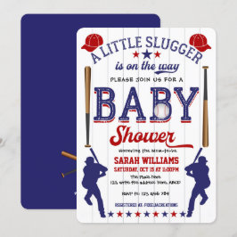 Baseball Theme Baby Shower, Pojke Shower Inbjudningar