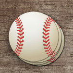 Baseball Theme Boll Underlägg Papper Rund<br><div class="desc">Baseball Theme Boll Underlägg Pappert.</div>