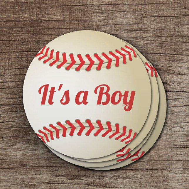 Baseball Theme Boy Baby Shower Underlägg Papper Rund (Skapare uppladdad)