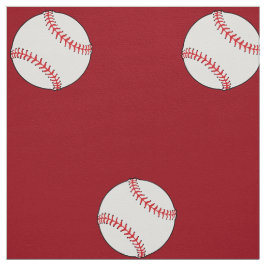 Baseball Theme Fabric Red BG HAMbyWG Tyg
