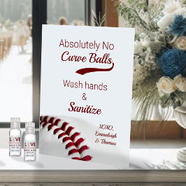 Baseball Theme Fält Dag Sanitize Bröllop