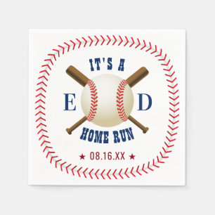 Baseball Theme Home Springa Bröllop Pappersservett