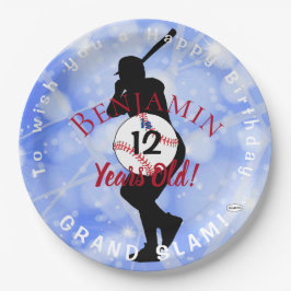Baseball Theme Papper Plate Birthday HAMbyWG