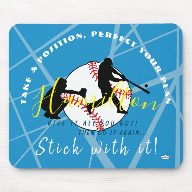 Baseball Theme Personlig Mousepad Musmatta (Framsidan)