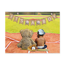 Baseball Thenzys vykort för etnisk baby Shower