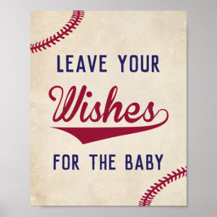 Baseball ThGodce Baby Shower Önskemål för Baby-tec Poster
