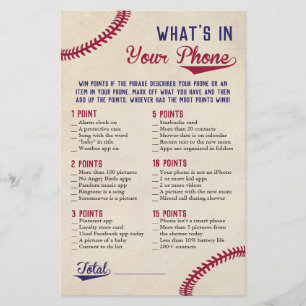 Baseball ThMB Shower What's in Your Mobil Flygblad