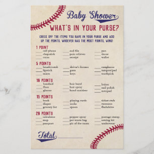Baseball ThMB Shower What's in Your Purse Flygblad