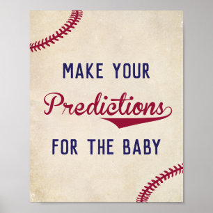 Baseball ThMedicent Predictions for Baby Sign Poster