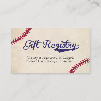 Baseball ThMeed Gift-registret Infoga kort