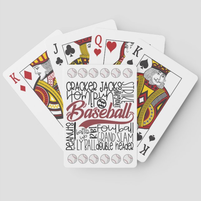 Baseball Thned Casinokort (Baksidan)