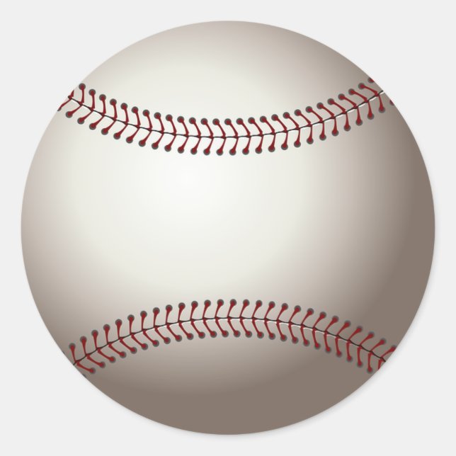 Baseball Thned Födelsedagsfest Stickers Runt Klistermärke (Framsida)