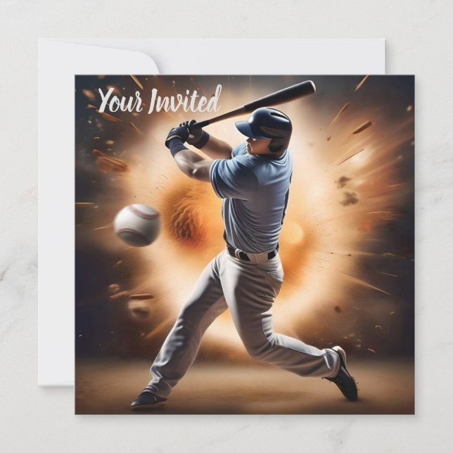 Baseball Thunder Pitch Inbjudningar (Framsida)