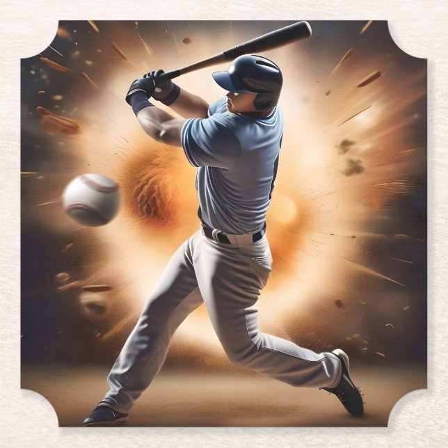 Baseball Thunder Pitch Underlägg Papper (Framsida)