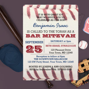 Baseball Titta på inbjudan till Pub Mitzvah