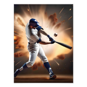 Baseball Toppen spelar Springa i hemmet, Fototryck