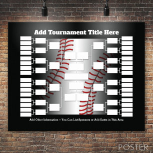 Baseball Tournament-paket för 32 team Poster