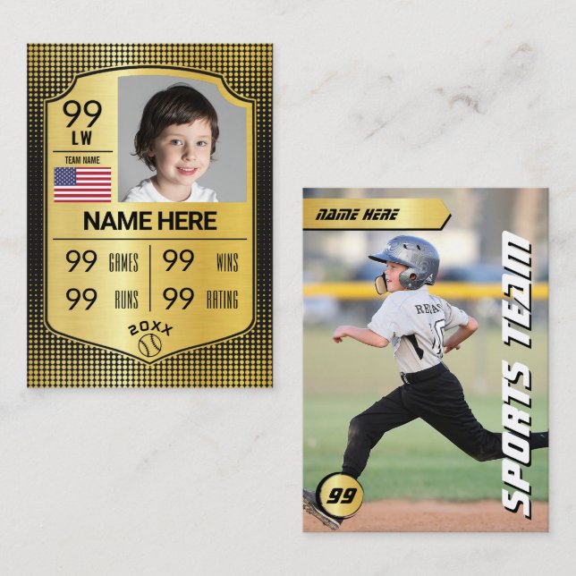 Baseball Trac-kort för baskiska statister (Fram/baksida)