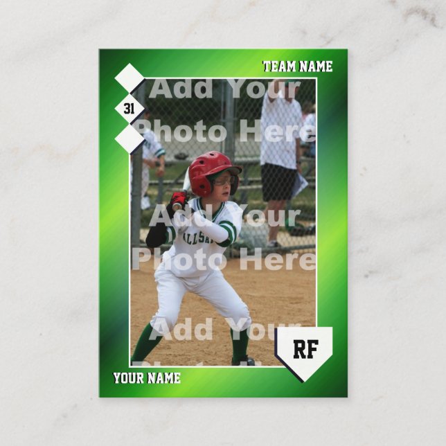 Baseball Trading Card-Anpassningsbar för övertonin (Framsida)