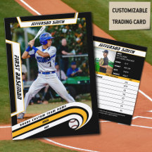 Baseball Trading Card Living Gult Black