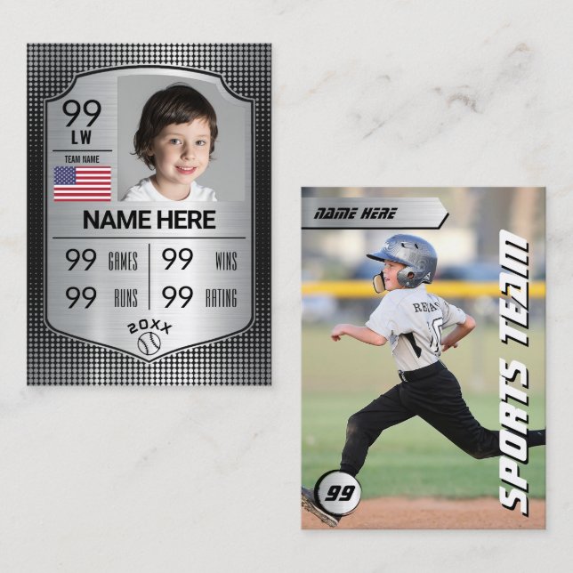 Baseball Train Card-kort för anpassningsbar (Fram/baksida)