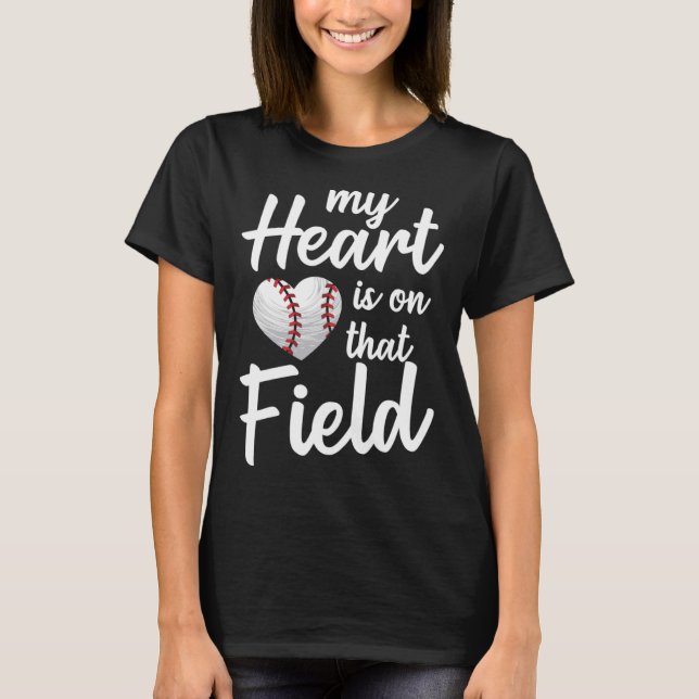 Baseball Training Equipment My Heart Is On That Fi T Shirt (Framsida)