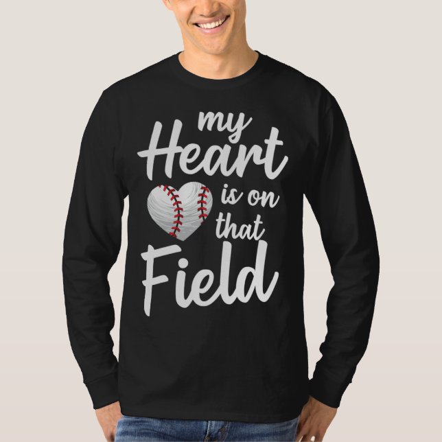 Baseball Training Equipment My Heart Is On That Fi T Shirt (Framsida)