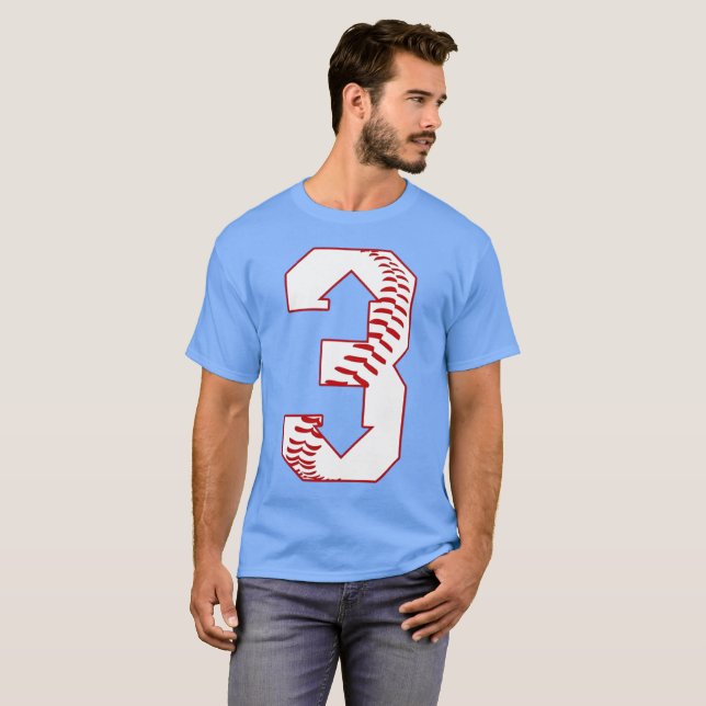 Baseball - tre upp tre ned - 3 upp 3 ned t-shirt (Hel framsida)