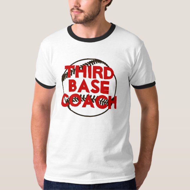 baseball tredje, baserar, arbeta som privatlärare tröja (Framsida)