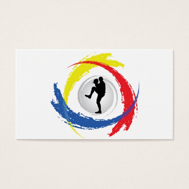 Baseball Tricolor Emblem Visitkort (Framsidan)