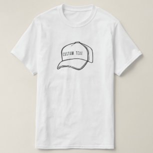 Baseball/truckers sockelkonstruktion teckning t shirt