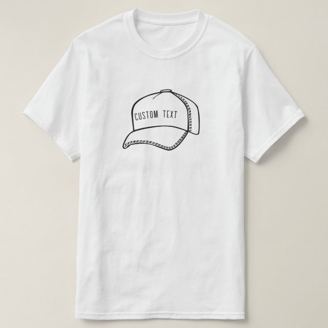 Baseball/truckers sockelkonstruktion teckning t shirt (Design framsida)