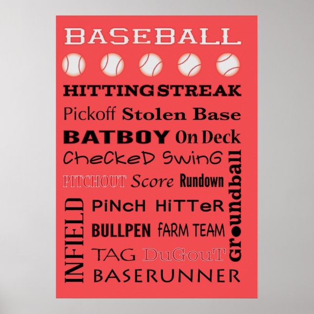 BASEBALL-typografi Poster (Framsidan)