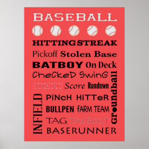 BASEBALL-typografi Poster