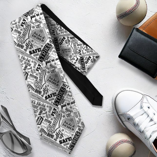 Baseball Typography Black White Rand ID770 Slips (Skapare uppladdad)