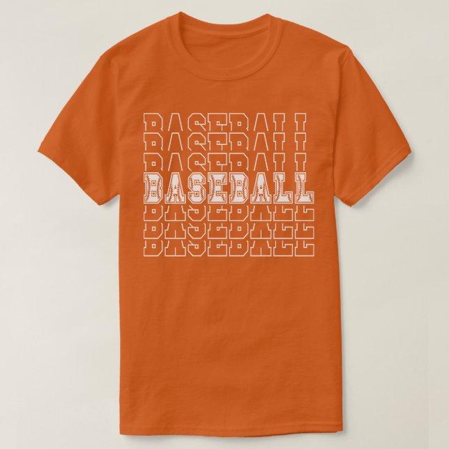 Baseball Typography T Shirt (Design framsida)